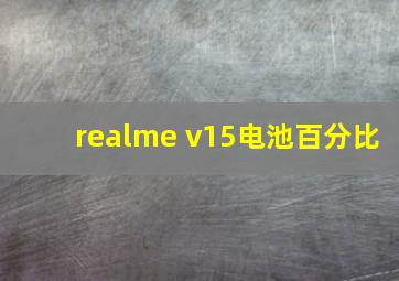 realme v15电池百分比